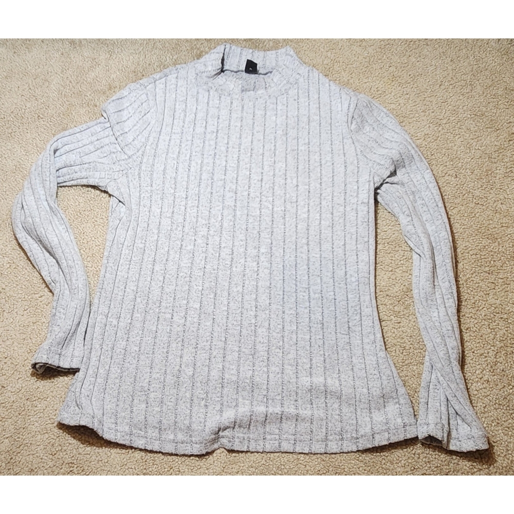 Gray Ribbed Women's Sweater